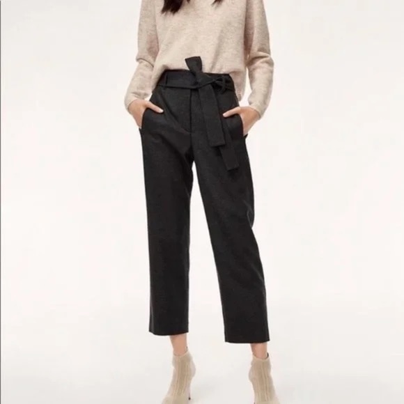 Wilfred Jallade cashmere Wool Tie Front Pant, size 6 - Picture 3 of 11